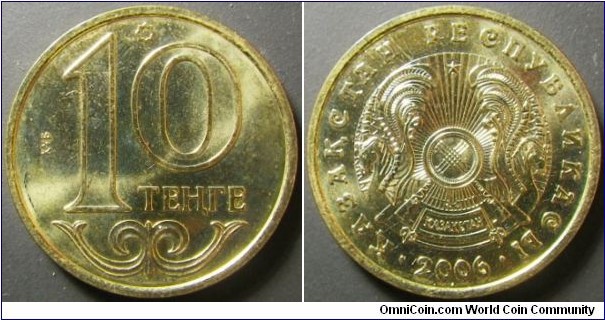 Kazakhstan 2006 10 tenge. Weight: 2.77g. 