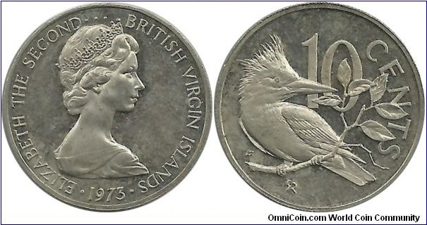BritishVirginIslands 10 Cents 1973