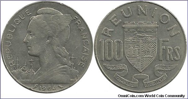 Reunion 100 Francs 1964