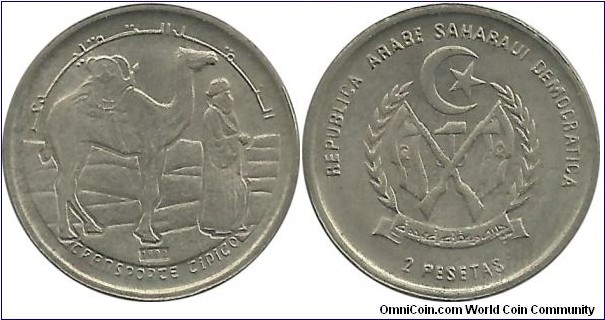 SaharaADR 2 Pesetas 1992