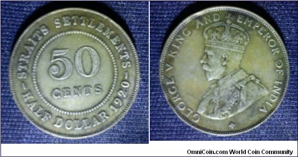 Straits settlements King George V 50 cents
