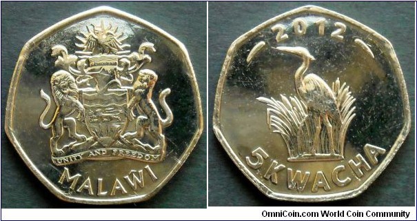 Malawi 5 kwacha.
2012