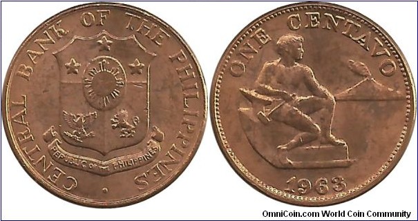 Philippines 1 Centavo 1963