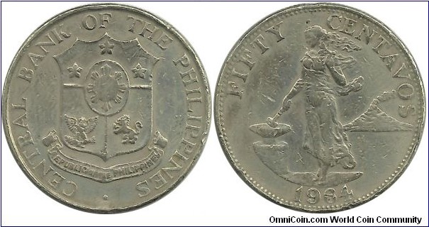Philippines 50 Centavos 1964