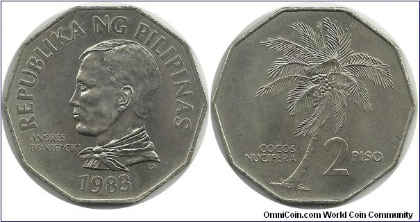 Philippines 2 Piso 1983