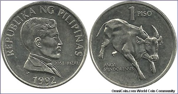 Philippines 1 Piso 1995 - reduced size