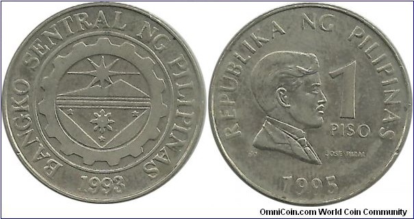 Philippines 1 Piso 1995