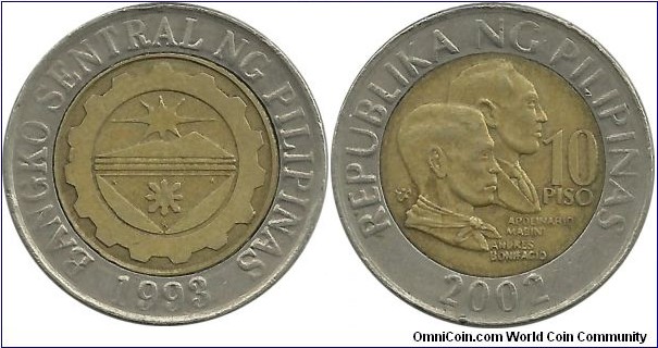 Philippines 10 Piso 2002