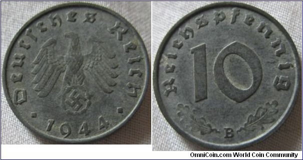 1944 10 Pfennig, Vienna mint