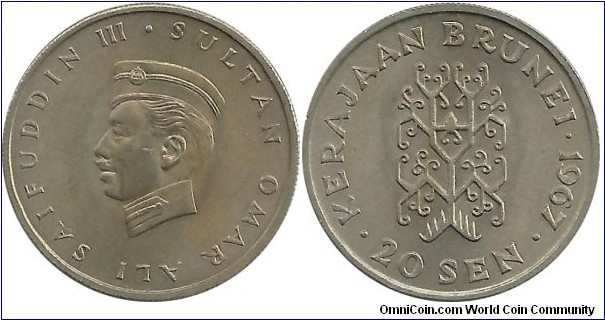 Brunei 20 Sen 1967