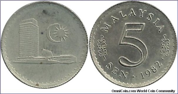 Malaysia 5 Sen 1982