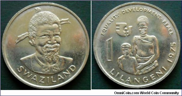 Swaziland 1 lilangeni. 1975, International Women's Year. F.A.O. issue.