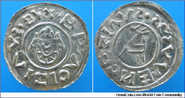 Bohemia, Duke Břetislav I. 1034-1055, AR denarius, 1,027g, Prague mint?, minted before 1050
