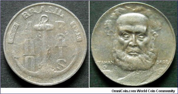 Brazil 100 reis.
1938