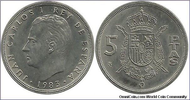 Spain 5 Pesetas 1983