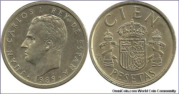 Spain Cien Pesetas 1989