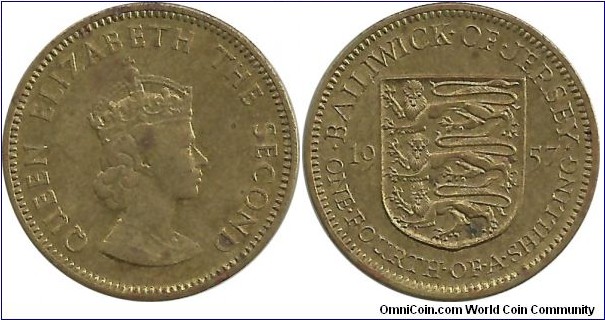 Jersey ¼ Shilling 1957