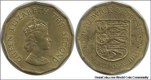 Jersey ¼ Shilling 1964