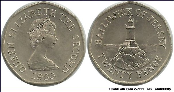 Jersey 20 Pence 1983