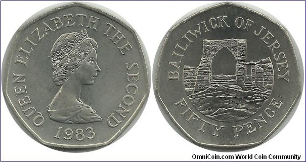 Jersey 50 Pence 1983