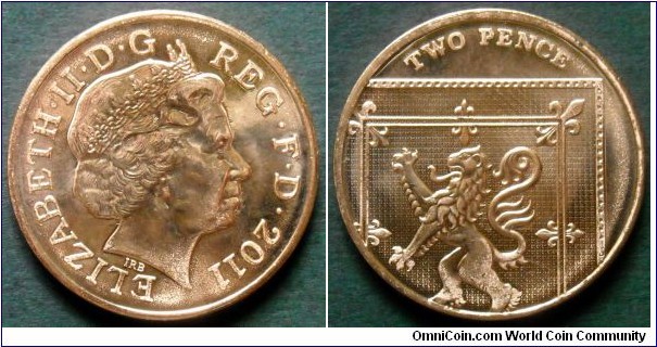 United Kingdom 2 pence. 2011