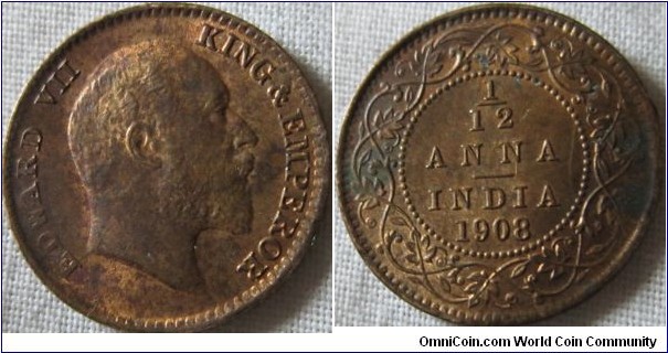 very nice 1908 1/12 anna
