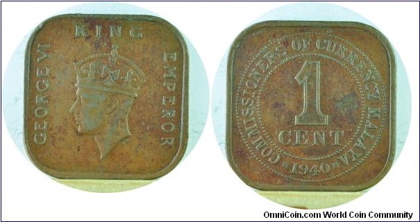 Malaya(British)1Cent-km2-1940