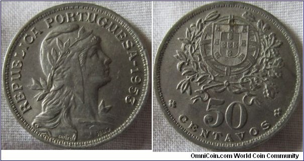 1953 50 centavos, EF