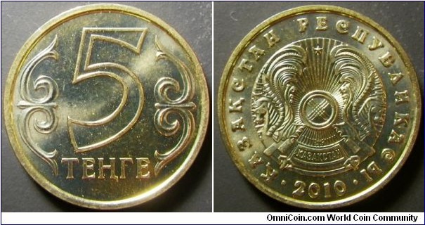 Kazakhstan 2010 5 tenge. Weight: 2.12g. 