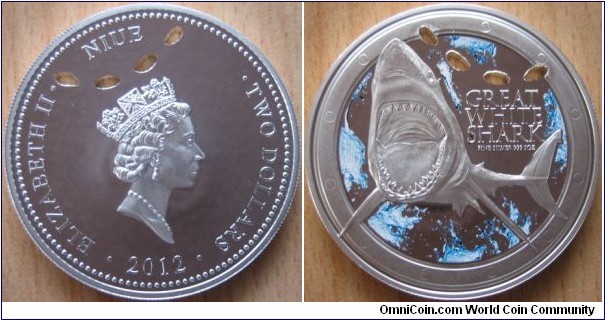 2 Dollars - Great white shark - 31.1 g Ag .999 Proof - mintage 5,000