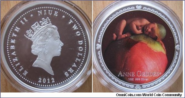 2 Dollars - Anne Geddes - Girl - 31.1 g Ag .999 Proof - mintage 3,000