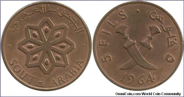 Yemen-South 5 Fils 1964