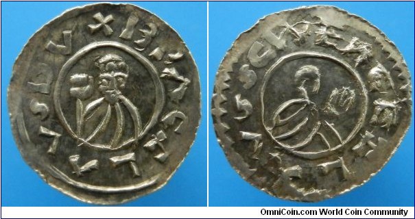 Bohemia, Duke Břetislav I. 1034-1055, AR denarius, 1,005g, Prague mint?, minted after 1050