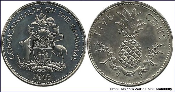 Bahamas 5 Cents 2005