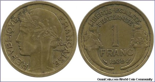 France 1 Franc 1939