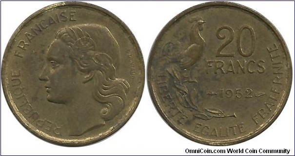 France 20 Francs 1952