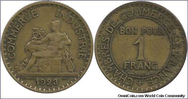 France 1 Franc 1923