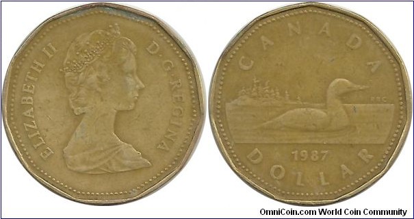 Canada 1 Dollar 1987