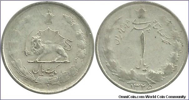 IranKingdom 1 Rial SH1325(1946) M. RezaShah