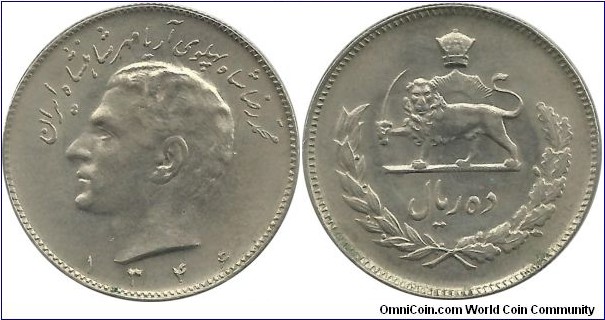 IranKingdom 10 Rial SH1346(1967) M. RezaShah