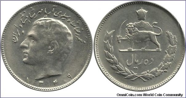 IranKingdom 10 Rial SH1349(1970) M. RezaShah