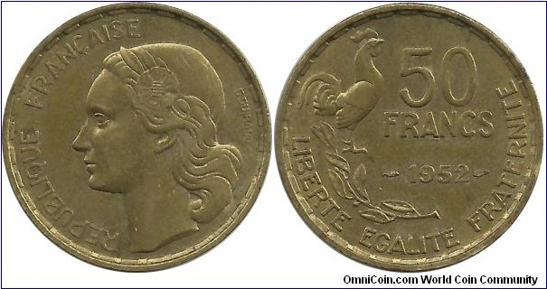 France 50 Francs 1952