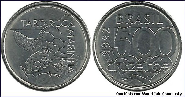 Brasil 500 Cruzeiros 1992