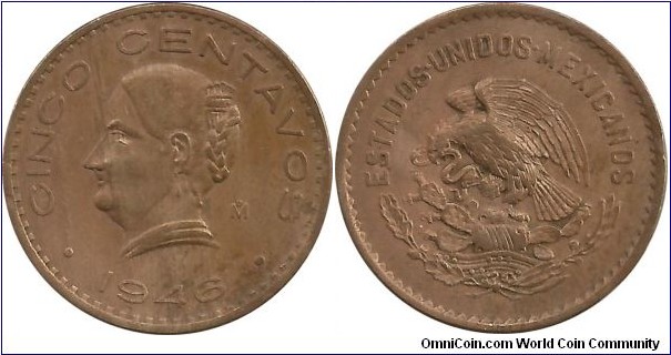 Mexico 5 Centavos 1946