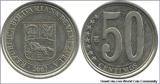 Venezuela 50 Centimos 2007