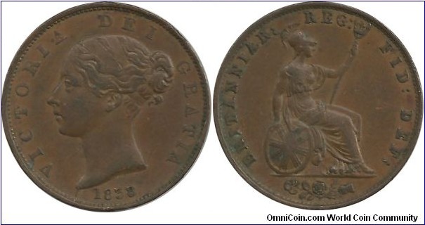 Great Britain ½ Penny 1838 - Queen Victoria (1837-1901)