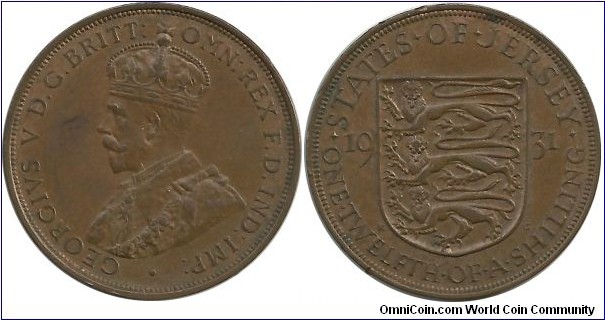 Jersey 1/12 Shilling 1931 - King George V (1910-1936)