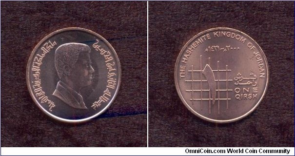 Jordan, A.D. 2000, 10 Fils (1 Piastres), Circulation Coin, Uncirculated, ERROR, KM # According to Krause Catalogue: 78.2. I also have Circulated once which I sell for 15US$.