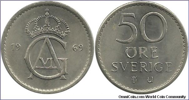 Sweden 50 Öre 1969