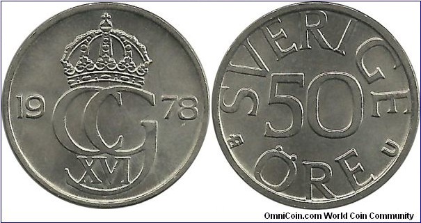 Sweden 50 Öre 1978